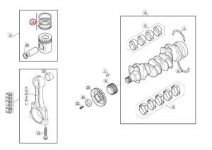 Set segmenți piston Manitou 702004 - Img 3