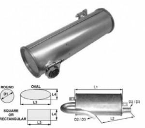 Toba de esapament 410 mm rotunda pentru stivuitoare Clark