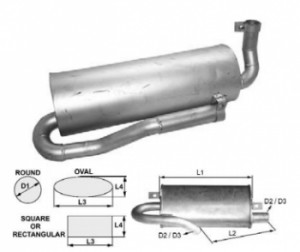 Toba de esapament 500 mm rotunda pentru stivuitoare Clark