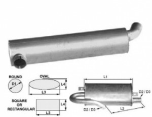 Toba de esapament 520 mm pentru stivuitor Clark