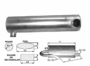 Toba de esapament 600 mm pentru stivuitoare Clark