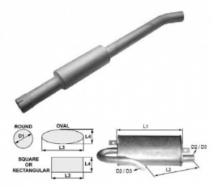 Toba de esapament rotunda 270 mm pentru stivuitoare JCB