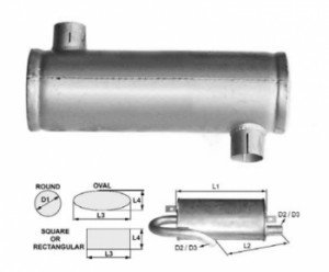 Toba de esapament rotunda 310 mm pentru stivuitoare Hyster