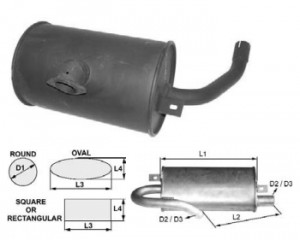 Toba de esapament rotunda 352 mm pentru stivuitoare Hyundai