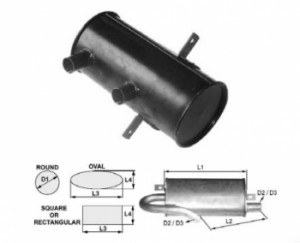 Toba de esapament rotunda 380 mm pentru stivuitoare Hyster