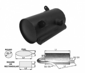 Toba de esapament rotunda 400 mm pentru stivuitoare Hyster