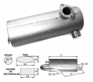 Toba de esapament rotunda 455 mm pentru stivuitoare Hyster