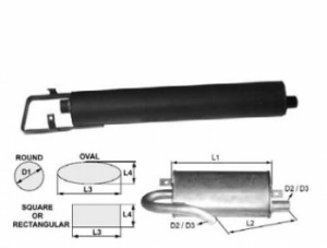 Toba de esapament rotunda 755 mm pentru stivuitoare Hyster