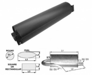 Toba de esapament rotunda 915 mm 134TA7942 pentru stivuitoare Jungheinrich