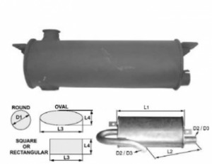 Toba esapament 475 mm rotunda pentru stivuitor Clark