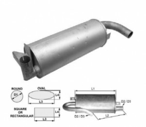 Toba esapament rotunda 500 mm pentru stivuitoare Heli