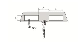 Carlig atasabil pe lamele de stivuitor, 2500kg - Bauer LH-II 2.5 - Img 2