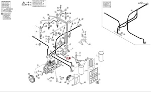Conductă combustibil pompă electrică–pompă injecție Manitou 703560 - Img 2
