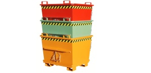 Container cu fund basculabil 1mc -2000 kg Bauer BKB 1000 - Img 7