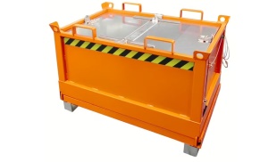 Container stivuibil cu fund basculabil 1500kg 2mc Bauer FB 2000 - Img 6