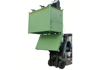 Container stivuibil cu fund rabatabil 1250kg 1mc Bauer FB 1000 - Img 3
