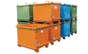 Container stivuitor cu fund basculabil 2mc, 2000kg - Bauer SB 2000 - Img 2