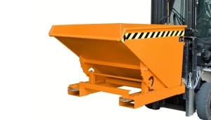 Cuva basculabila atasabila pe furcile de stivuitor - 0.6 mc - 1000kg - BAUER Expo 600 - Img 1