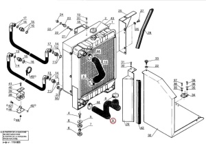 Furtun inferior radiator Manitou 208764