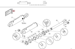 Kit reparatie cilindru hidraulic Manitou 601659 - Img 3