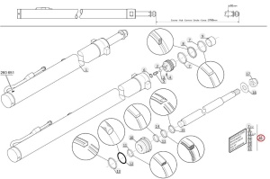 Kit reparatie cilindru hidraulic Manitou 746054 - Img 3