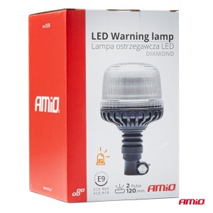 Lampa stroboscop 12-24V cu sticla transparenta 24LED IP66 cu prindere pe suport - Img 4