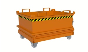 Minicontainer stivuibil cu fund basculabil 0.24mc 500kg - Bauer MSB-250 - Img 4