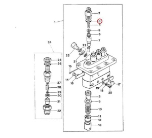 O-ring piuliță injector Manitou 894943