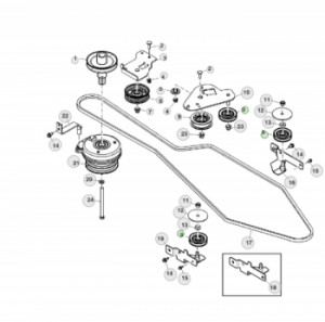 Rola de tensionare a cositoarelor John Deere