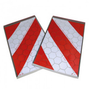 Set steaguri avertizare 420x250mm pentru lifturi hidraulice BÃR Cargolift, Dautel, Dhollandia, MBB-Palfinger, Sorensen