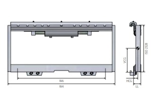Sistem deplasare laterala lame stivuitor 2500kg FEM 2 - lățime 1150mm – Model TRF225.115P - Img 2