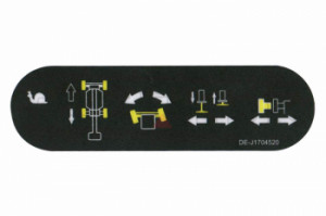 Sticker telecomanda pentru functie deplasare si virat pentru nacele JLG