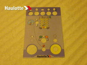 Stiker panou comanda jos nacela foarfeca Haulotte H18SX / H18SXL, H15SX / H15SXL, H12SX / H12SXL
