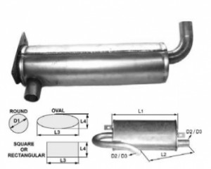 Toba de esapament 525 mm pentru stivuitor Clark