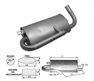Toba de esapament ovala 400 mm pentru stivuitor Heli