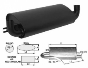 Toba de esapament ovala 515 mm pentru stivuitor Jungheinrich