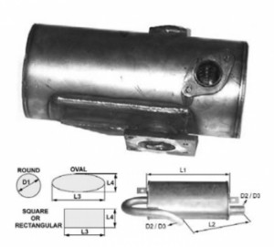 Toba de esapament rotunda 320 mm pentru stivuitoare Hyster