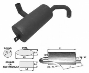 Toba de esapament rotunda 365 mm pentru stivuitoare Hyundai