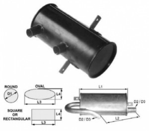Toba de esapament rotunda 380 mm 108TA4310 pentru stivuitor Jungheinrich