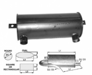 Toba de esapament rotunda 382 mm pentru stivuitor Hyster