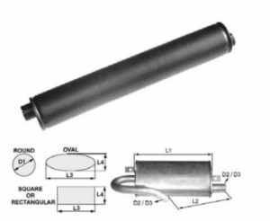 Toba de esapament rotunda 760 mm pentru stivuitoare Hyster
