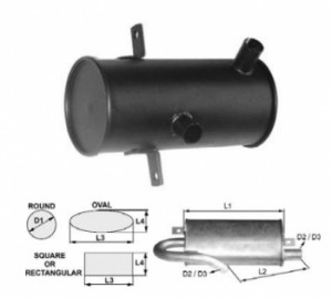 Toba esapament rotunda 380 mm pentru stivuitoare Hyster
