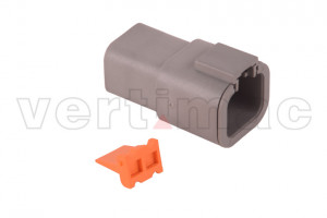 Conector electric Deutsch 4 pini mamă DTP04-4P CO-DTP04F