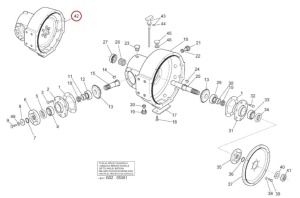 Cutie transfer Manitou 224053 reductor unghiular MT MLT MLT-X - Img 2