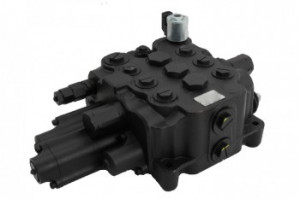 Distribuitor hidraulic complet, 3 valve, cu functie resetare pentru buldoexcavator JCB 3CX 4CX