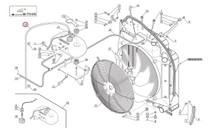Furtun circuit răcire Manitou 884023