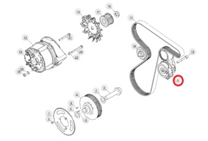 Întinzător curea alternator Manitou 964761