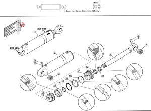 Kit reparatie cilindru hidraulic Manitou 202096 - Img 3