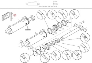 Kit reparatie cilindru inclinare Manitou 603259 - Img 2
