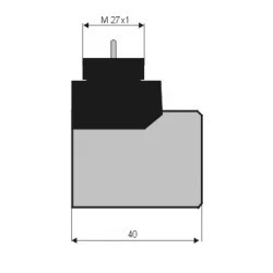 Solenoid electroventil 24V 18x40 mm M27x1 Bar Cargolift, Anteo, Dautel Hydac 3003138 - Img 4